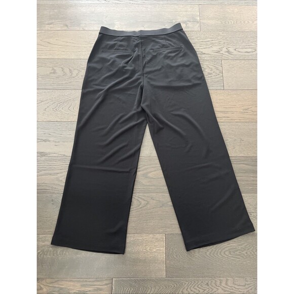 Halara Wide Leg Pants Flex High Waisted Side Pocket Waffle Work Black XL - Picture 4 of 6